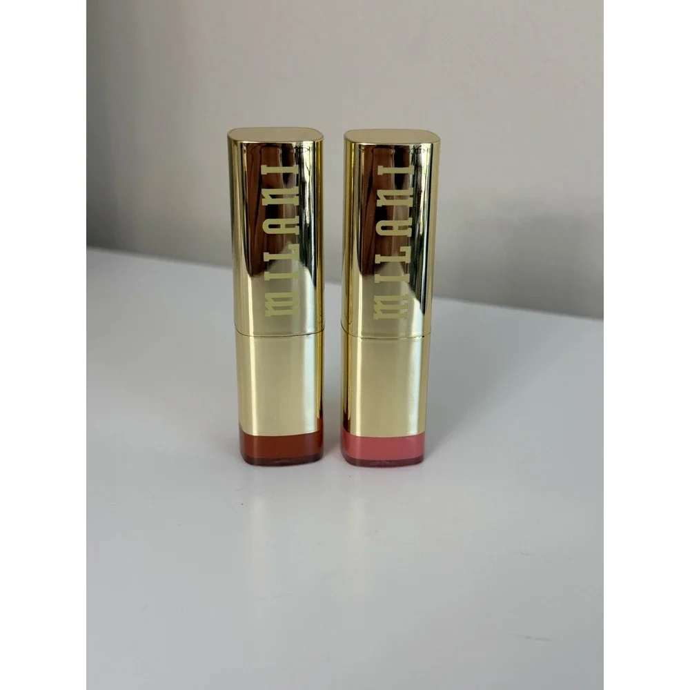 Milani Lipstick Lot Women OS Nude Bronze Color Statement 2pc Bundle NEW NWT
